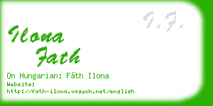 ilona fath business card